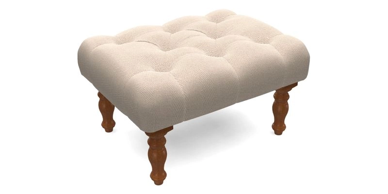 Chelsham Footstool in Two Tone Plain Biscuit