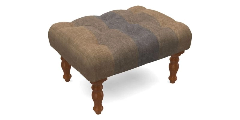 Chelsham Footstool in Two Tone Plain Biscuit