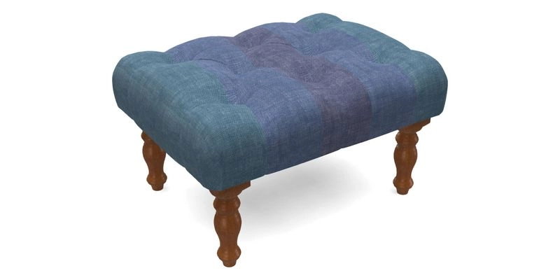 Chelsham Footstool in Two Tone Plain Biscuit