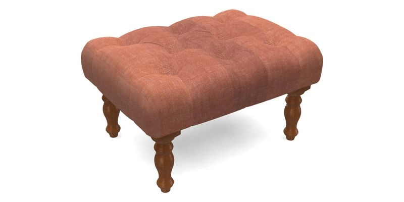 Chelsham Footstool in Two Tone Plain Biscuit