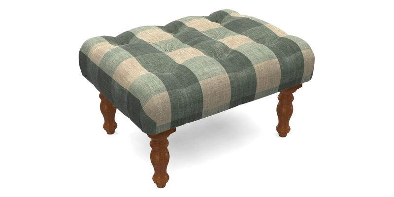 Chelsham Footstool in Two Tone Plain Biscuit
