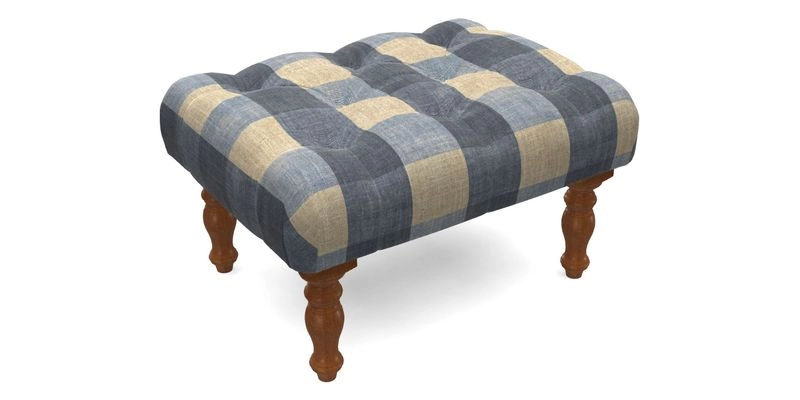 Chelsham Footstool in Two Tone Plain Biscuit