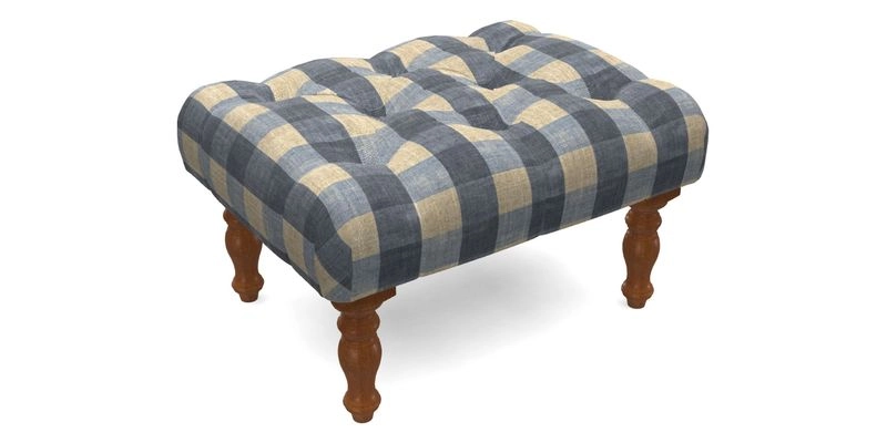 Chelsham Footstool in Two Tone Plain Biscuit