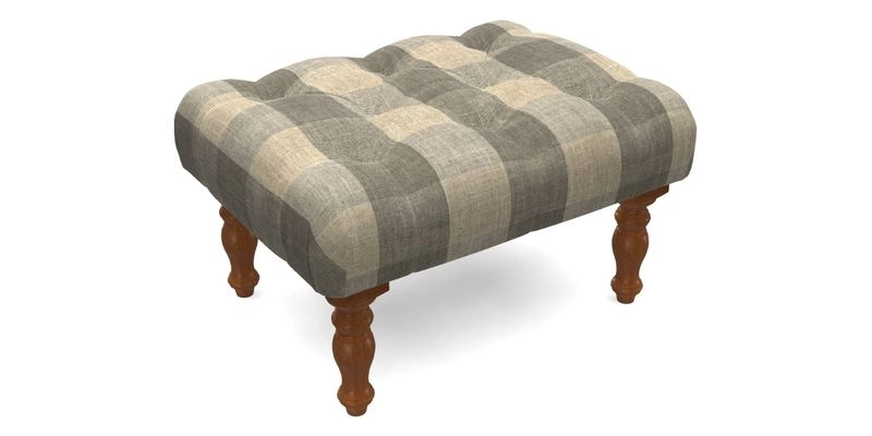Chelsham Footstool in Two Tone Plain Biscuit