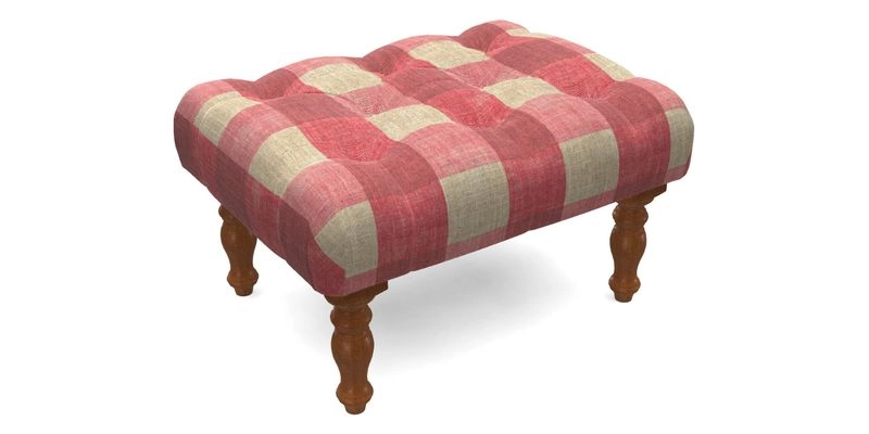 Chelsham Footstool in Two Tone Plain Biscuit