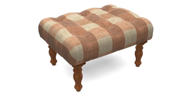 Chelsham Footstool in Two Tone Plain Biscuit