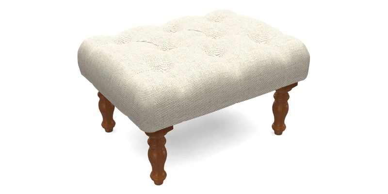 Chelsham Footstool in Two Tone Plain Biscuit