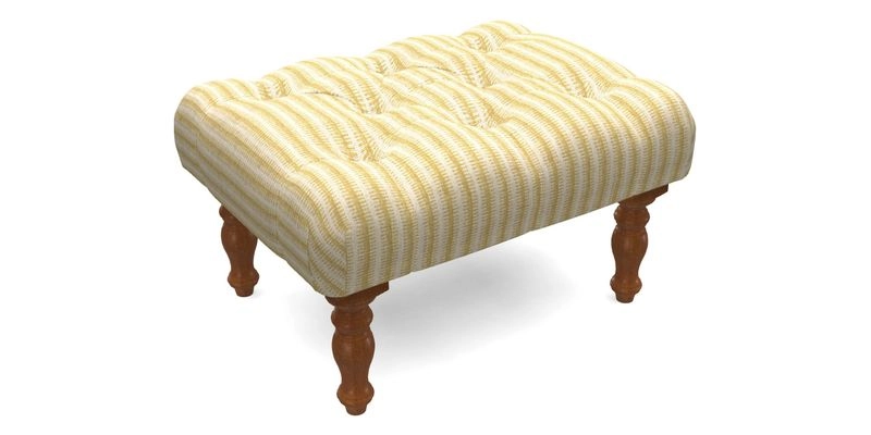 Chelsham Footstool in Two Tone Plain Biscuit