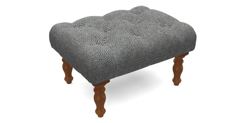 Chelsham Footstool in Two Tone Plain Biscuit