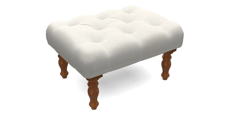 Chelsham Footstool in Two Tone Plain Biscuit