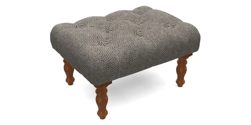 Chelsham Footstool in Two Tone Plain Biscuit