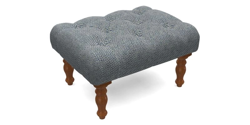 Chelsham Footstool in Two Tone Plain Biscuit