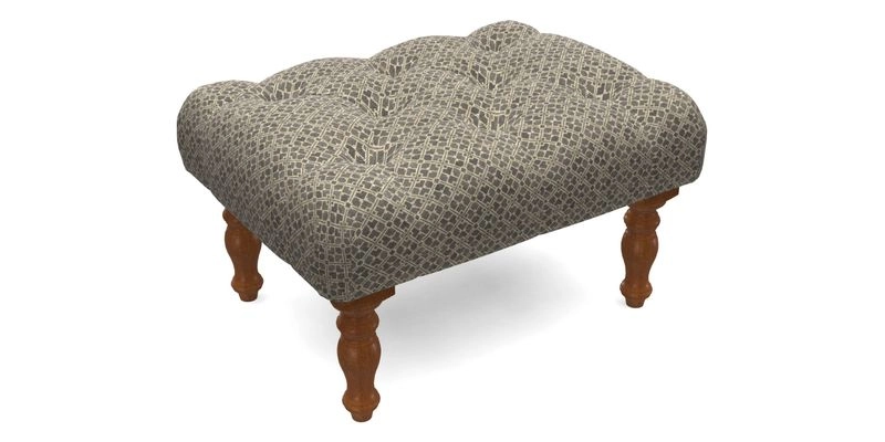 Chelsham Footstool in Two Tone Plain Biscuit