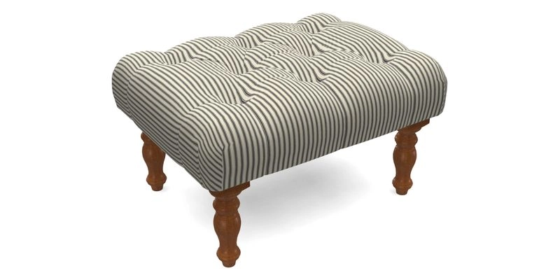 Chelsham Footstool in Two Tone Plain Biscuit