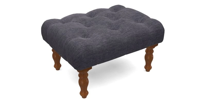 Chelsham Footstool in Two Tone Plain Biscuit