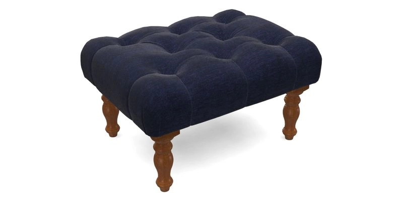 Chelsham Footstool in Two Tone Plain Biscuit