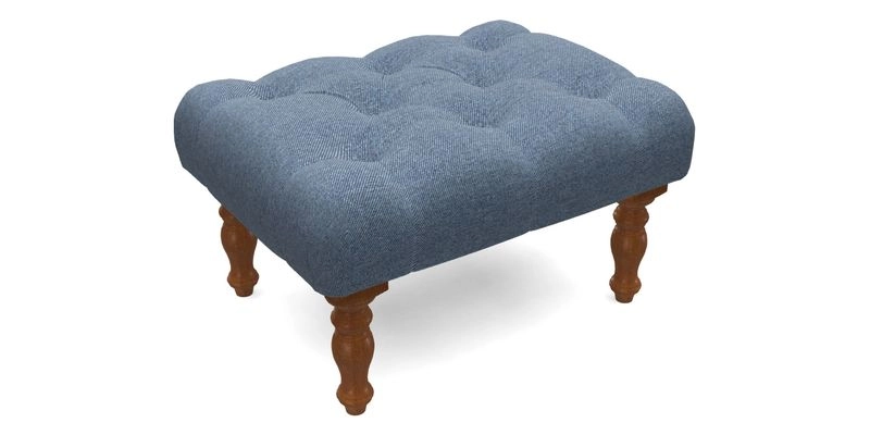 Chelsham Footstool in Two Tone Plain Biscuit