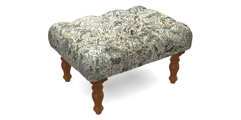 Chelsham Footstool in Two Tone Plain Biscuit