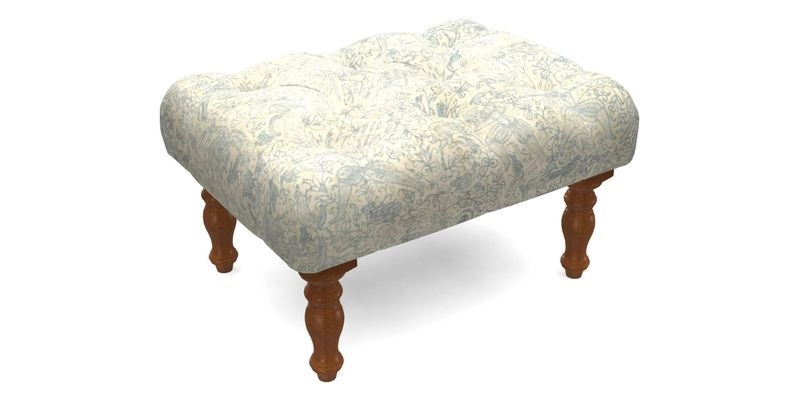 Chelsham Footstool in Two Tone Plain Biscuit