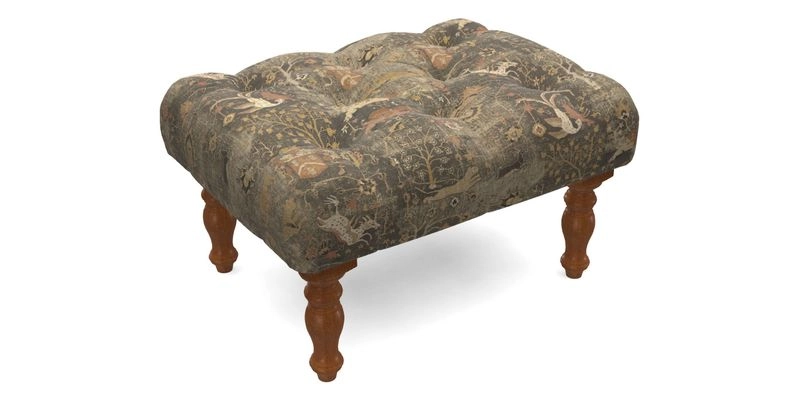 Chelsham Footstool in Two Tone Plain Biscuit