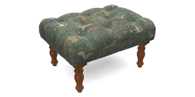 Chelsham Footstool in Two Tone Plain Biscuit