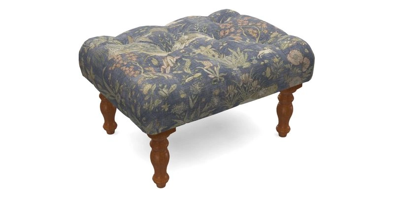Chelsham Footstool in Two Tone Plain Biscuit