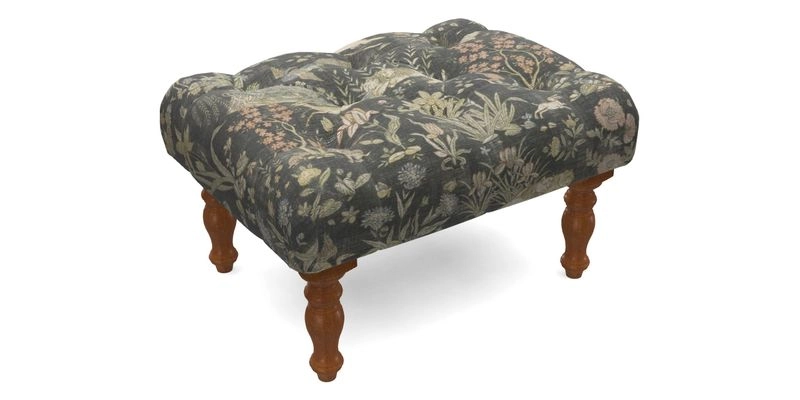 Chelsham Footstool in Two Tone Plain Biscuit