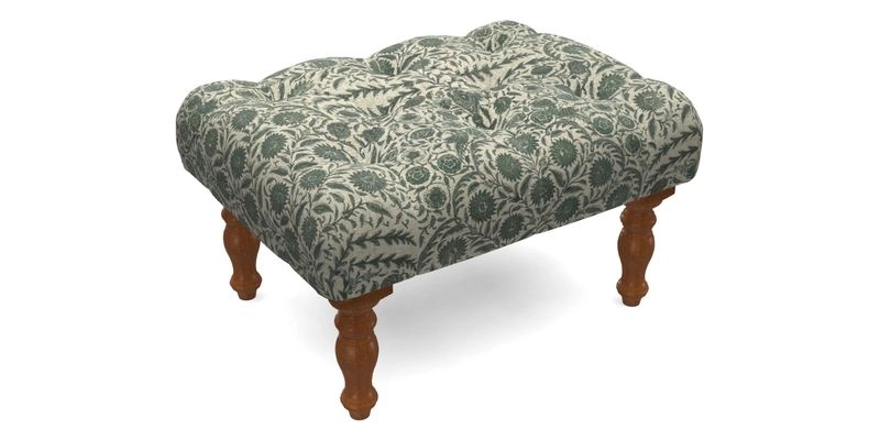 Chelsham Footstool in Two Tone Plain Biscuit