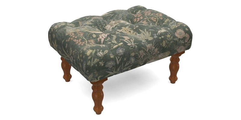 Chelsham Footstool in Two Tone Plain Biscuit