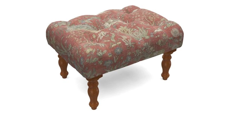 Chelsham Footstool in Two Tone Plain Biscuit