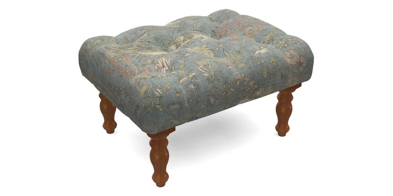 Chelsham Footstool in Two Tone Plain Biscuit