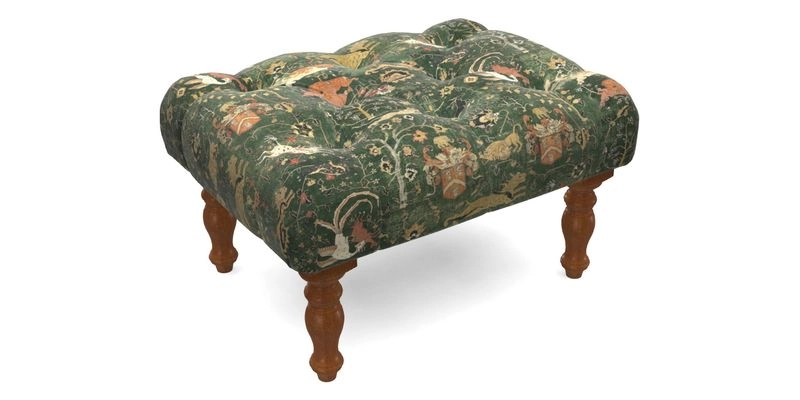 Chelsham Footstool in Two Tone Plain Biscuit