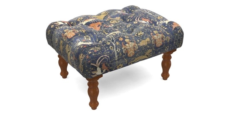 Chelsham Footstool in Two Tone Plain Biscuit