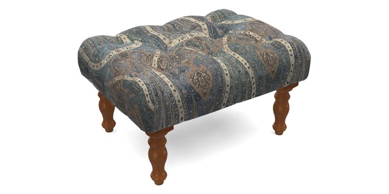 Chelsham Footstool in Two Tone Plain Biscuit