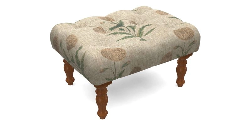 Chelsham Footstool in Two Tone Plain Biscuit