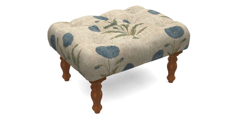 Chelsham Footstool in Two Tone Plain Biscuit