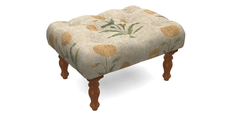 Chelsham Footstool in Two Tone Plain Biscuit