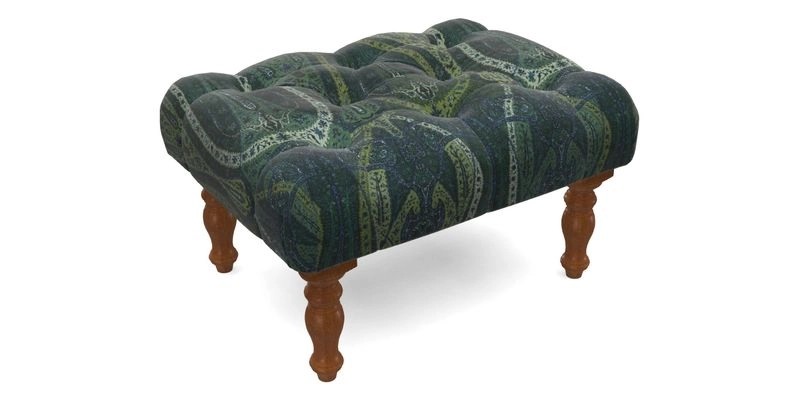 Chelsham Footstool in Two Tone Plain Biscuit