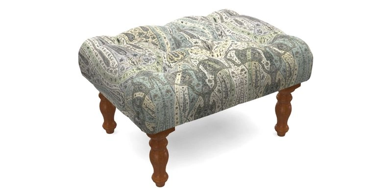 Chelsham Footstool in Two Tone Plain Biscuit