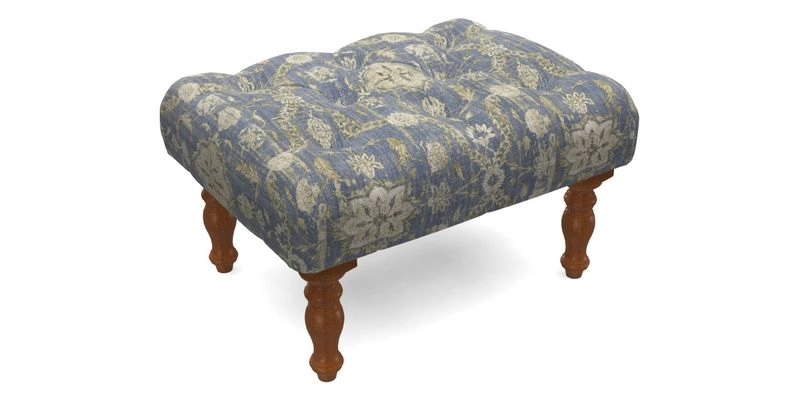 Chelsham Footstool in Two Tone Plain Biscuit