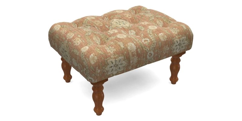 Chelsham Footstool in Two Tone Plain Biscuit