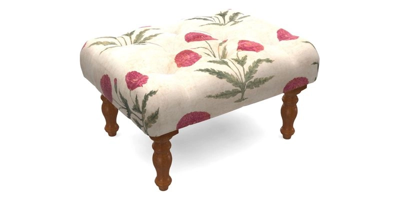 Chelsham Footstool in Two Tone Plain Biscuit