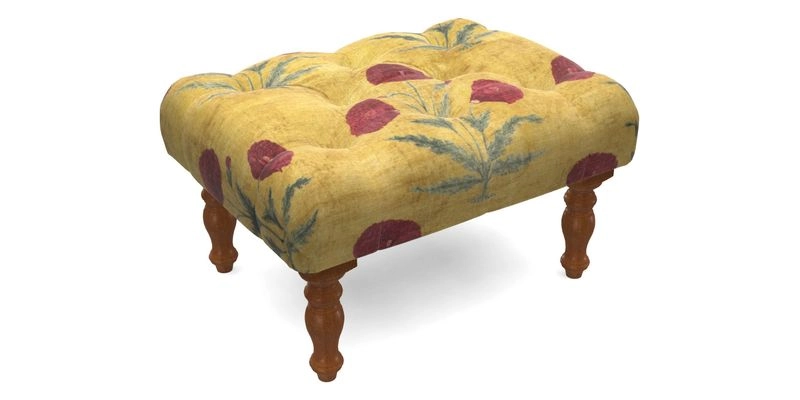 Chelsham Footstool in Two Tone Plain Biscuit