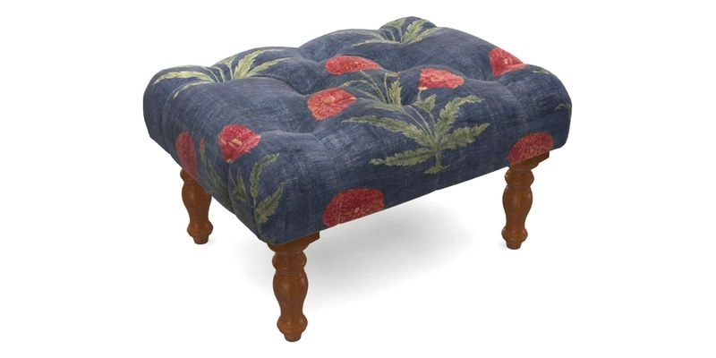 Chelsham Footstool in Two Tone Plain Biscuit