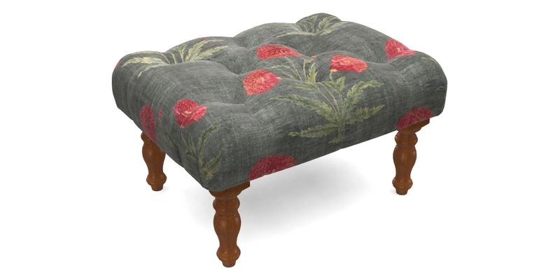 Chelsham Footstool in Two Tone Plain Biscuit