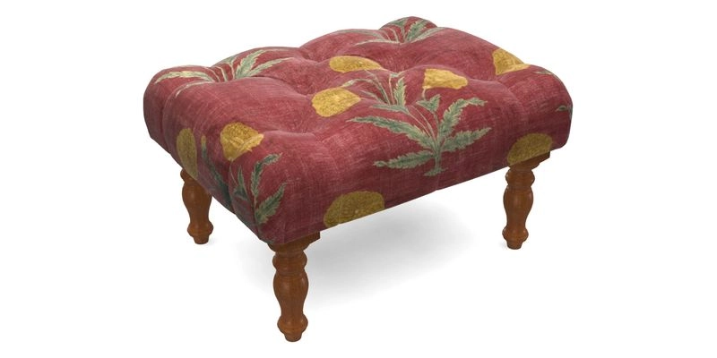 Chelsham Footstool in Two Tone Plain Biscuit