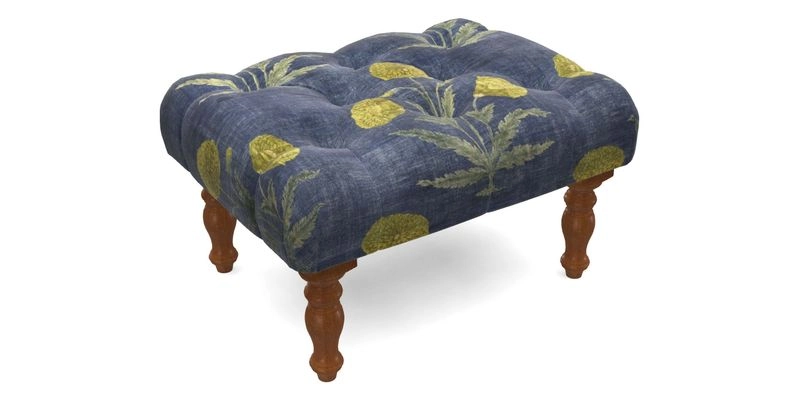 Chelsham Footstool in Two Tone Plain Biscuit