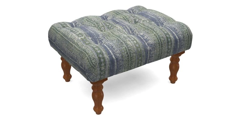 Chelsham Footstool in Two Tone Plain Biscuit