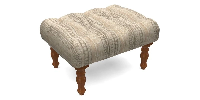 Chelsham Footstool in Two Tone Plain Biscuit
