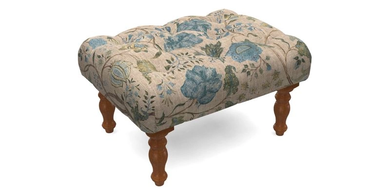 Chelsham Footstool in Two Tone Plain Biscuit